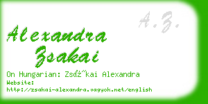 alexandra zsakai business card